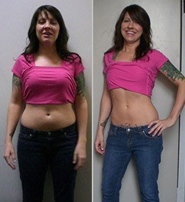 before and after of personal trainer Westwood client