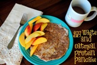 egg white and oatmeal protein pancake