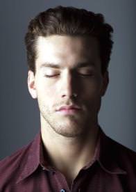 young man meditation