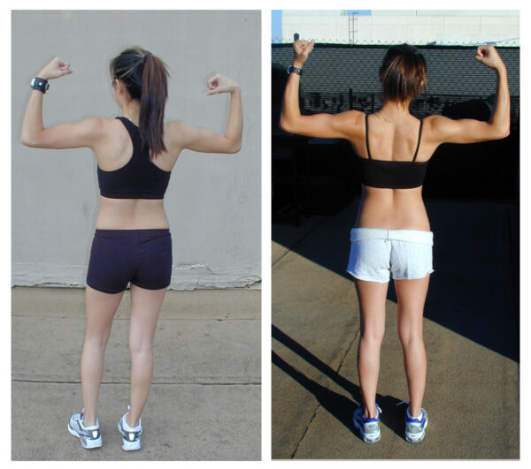 skinny girl built muscle