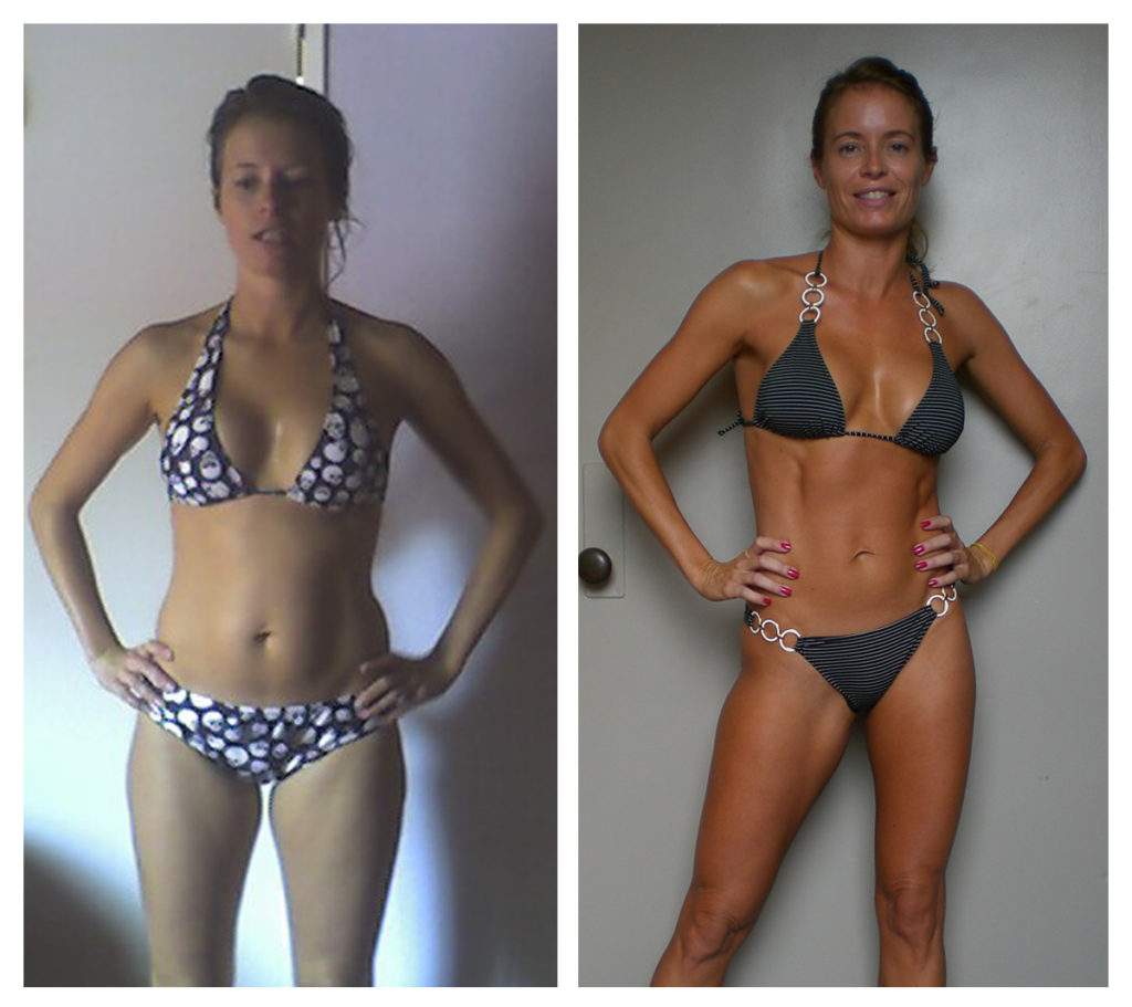 Los Angeles personal trainer before and after female client