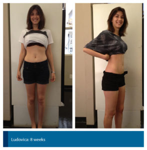 8 weeks weight loss woman