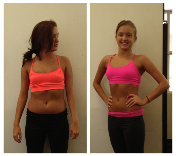 before and after of personal trainer Westwood client