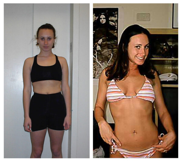 before and after of personal trainer Westwood client