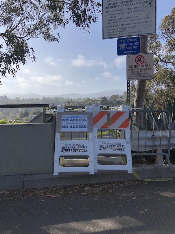 santa monica stairs closed for Covid